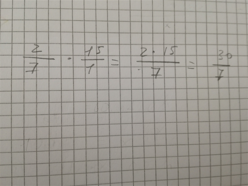 How do I figure 2/7 X 15 =-example-1