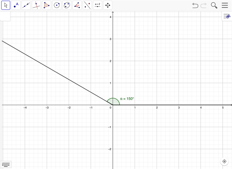 Draw a 150 degree angle-example-1