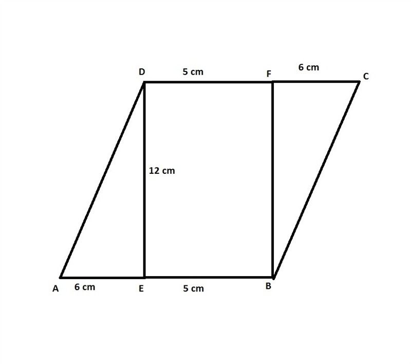 What is the area of this parallelogram? 60 cm² 66 cm² 72 cm² 132 cm² Parallelogram-example-1