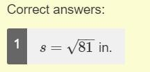 The area of a square can be found using the equation A = s², where A is the area and-example-1