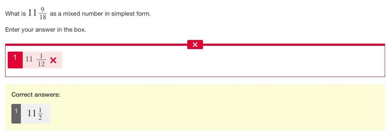 What is ​ 11/9/18 ​ as a mixed number in simplest form-example-1