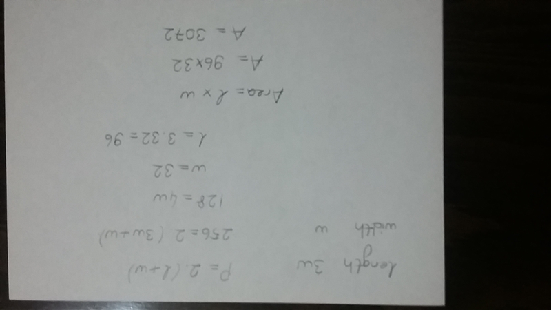 The perimeter of rectangle ABCD is 256 inches. Its length is 3 times as long as it-example-1