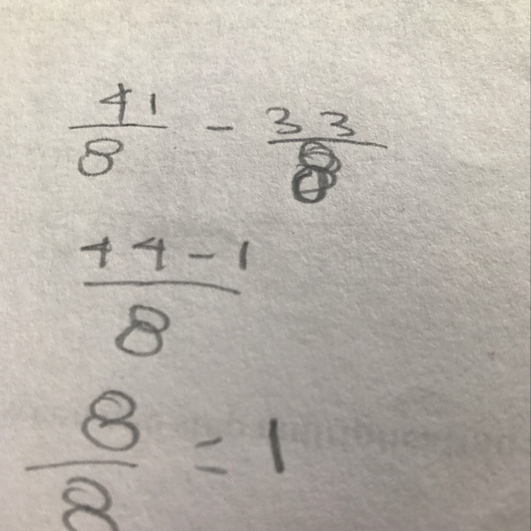 Subtract 41/8 - 33/8-example-1