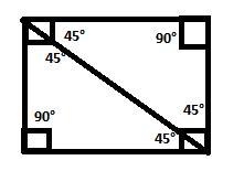 Jeff has a square piece of art paper he cuts across it from one corner to the opposite-example-1