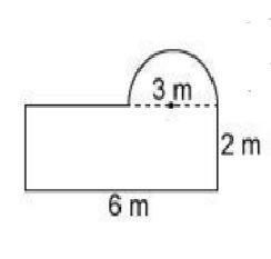 1. A semicircle is attached to the side of a rectangle as shown. What is the best-example-1