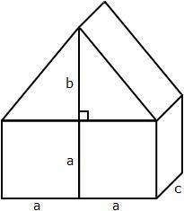 What is the volume of the figure below if a = 3.7 units, b = 5.2 units, and c = 2 units-example-1