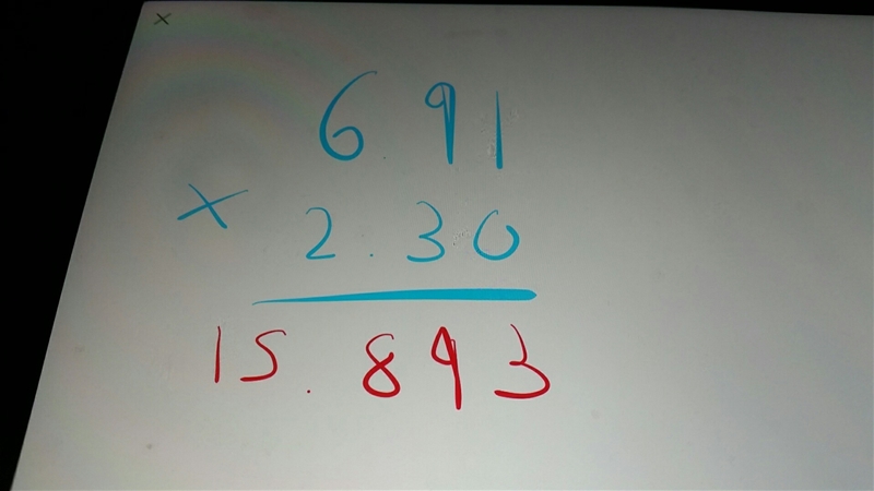 What is 6.91×2.3 equal two right the answer and show your work-example-1