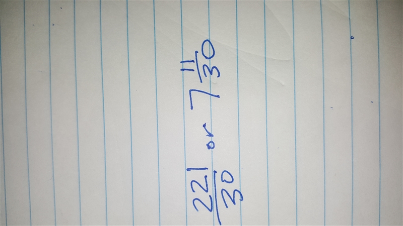 25 1/5 - 17 5/6 as a mixed number with the fractional part in lowest terms-example-1