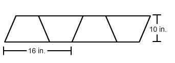 The diagram shows a row of four identical tiles, each in the shape of an isosceles-example-1