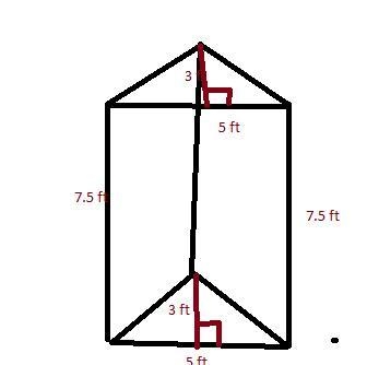 19. Find the volume of a triangular prism with the following dimensions. Round to-example-1