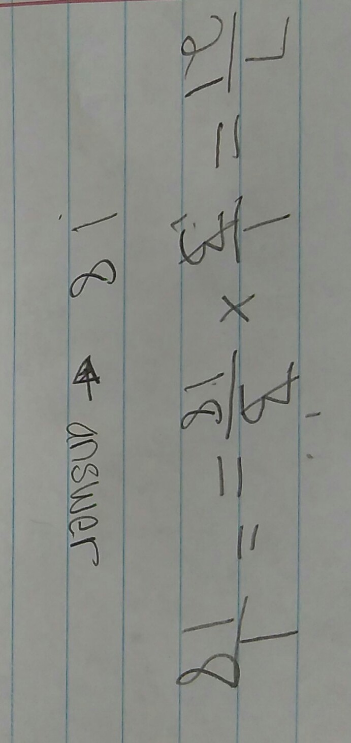 Find the prouduct 3/18 × 7/21-example-1