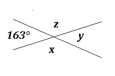 What is the measure of angle y in this figure? Enter your answer in the box. y = ° Two-example-1