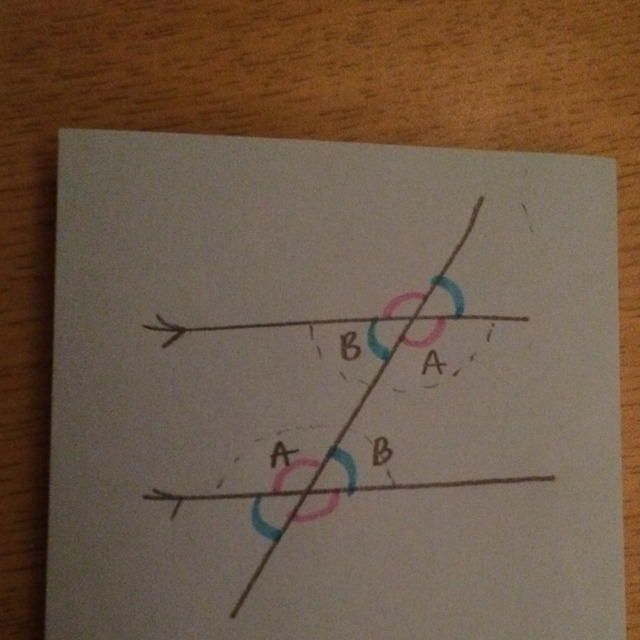 what can you conclude about the interior angles formed when two parrallel lines are-example-1