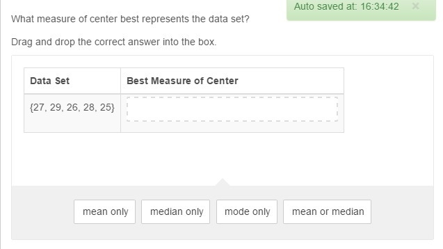 What measure of center best represents the data set?-example-1