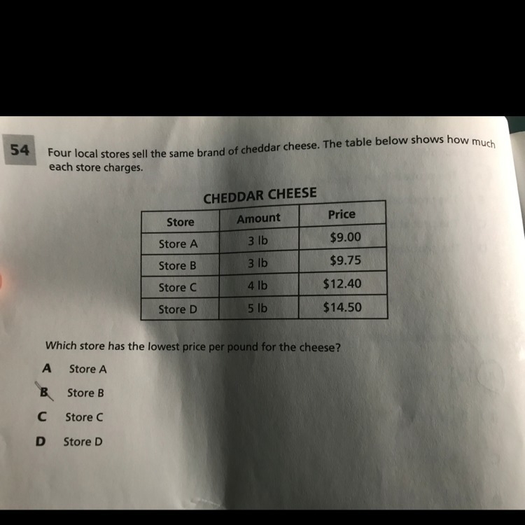 Which store has the lowest price per pound for the cheese?-example-1