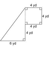 Hurry Please! :) What is the area of this figure? 28 yd² 40 yd² 52 yd² 64 yd²-example-1