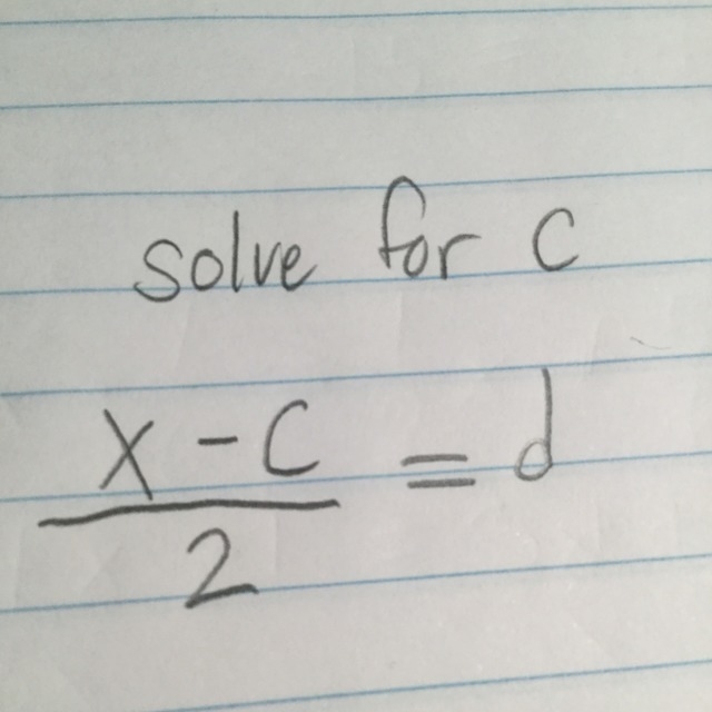 I need help on this problem. Solve for c-example-1