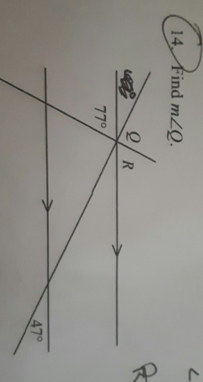 Find m <Q the answer needs to be 56-example-1