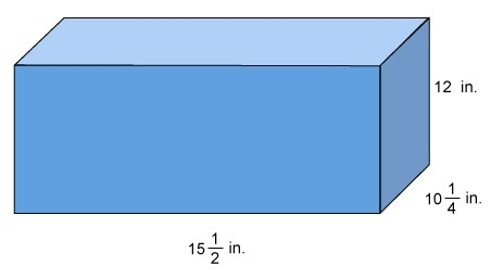 Carly uses the shipping box in the shape of a rectangular prism as shown in the diagram-example-1