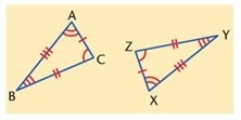 Use the congruent triangles shown to answer question 6 and 7. 6. A. B. C. D. 7. Side-example-1