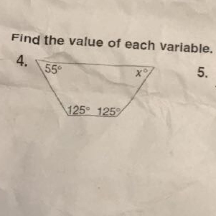 The variable or angle of x-example-1