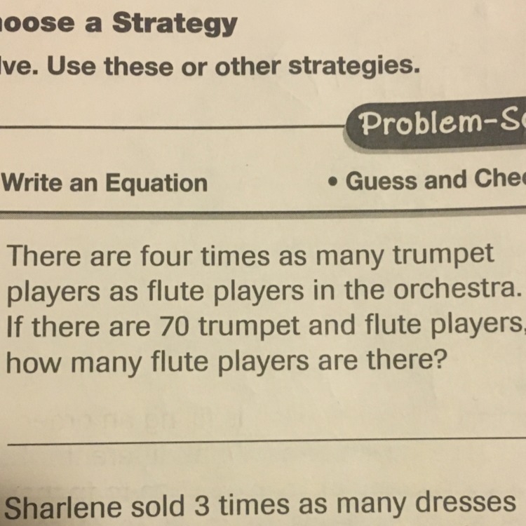 If there are four times as many trumpet players than flute players in an orchestra-example-1