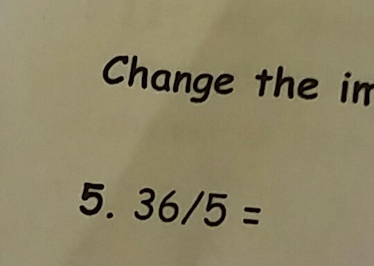 Change the improper fraction to a mixed number-example-1