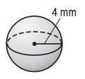 Find the volume of the solid. Round to the nearest tenth if necessary. A 267.9 mm-example-1