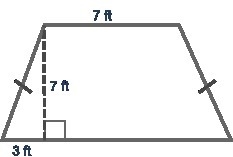 Calculate the area of the trapezoid by decomposing it into triangles and rectangles-example-1