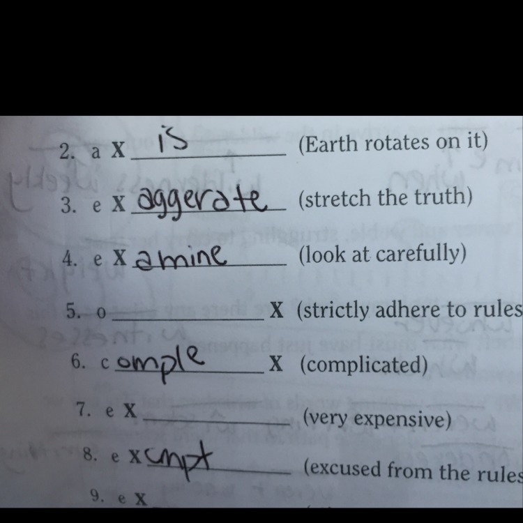 What is a word that start with O and end X????? Number 5.-example-1