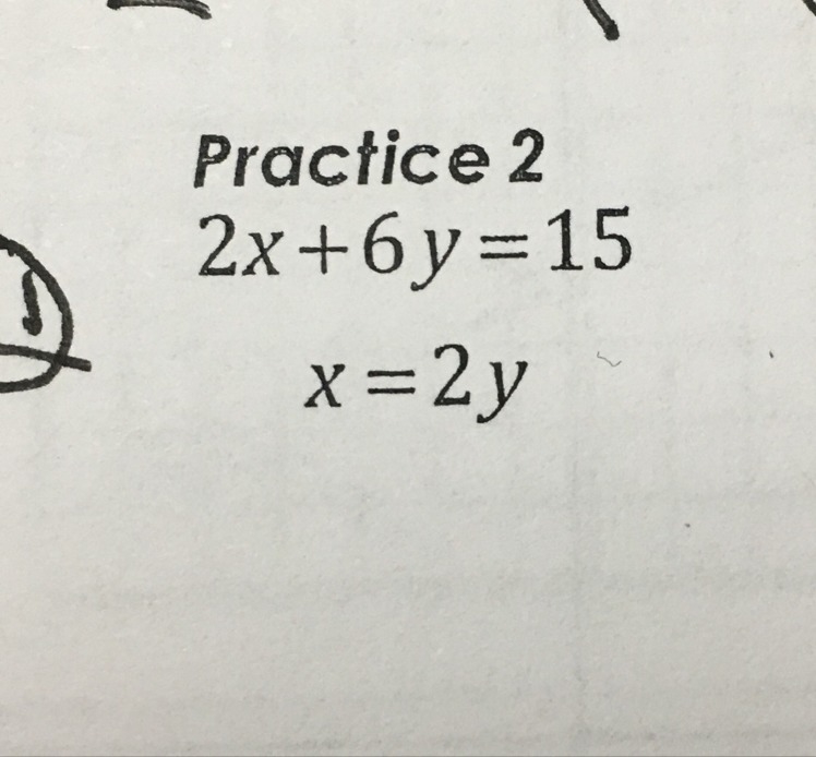 Solve the linear system by substitution. Worth 30 points!-example-1