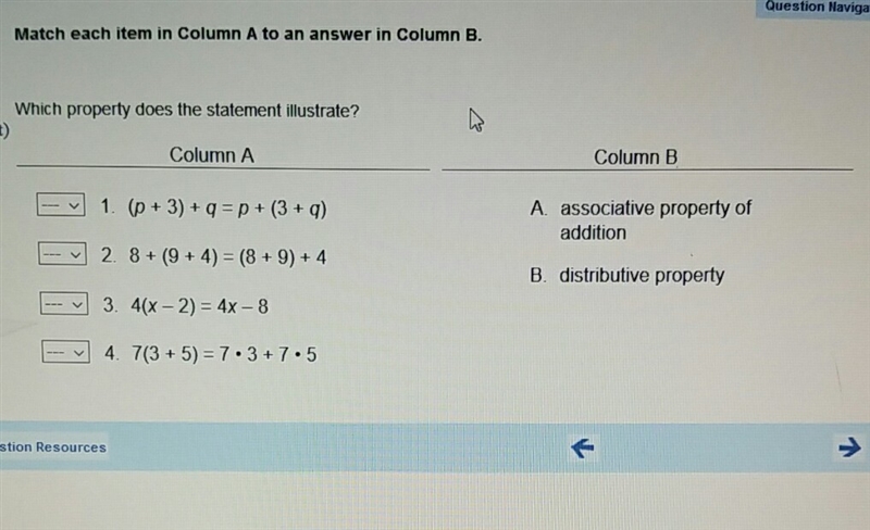 Match each item in columb a to an answer in columb b-example-1