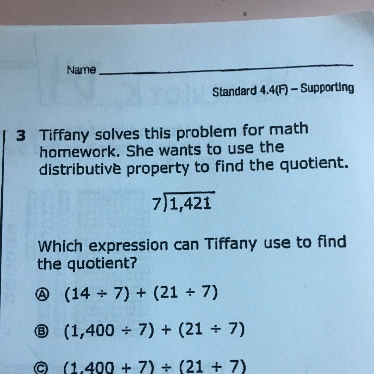 Tiffany solves this problem for a math homework she wants to use distributed properly-example-1