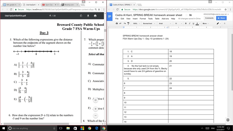 Help please! Spring break hw for 7th grade advanced.-example-1