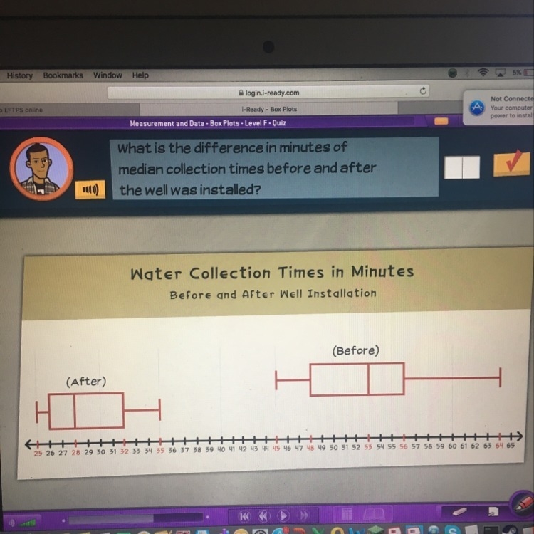 What is the difference in minutes of median collection times before and after the-example-1