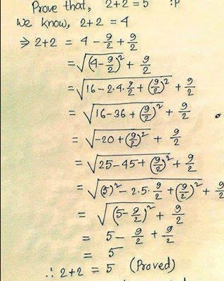 Does 2+2 REALLY equal 5? There has been proof. But is it really correct?-example-1