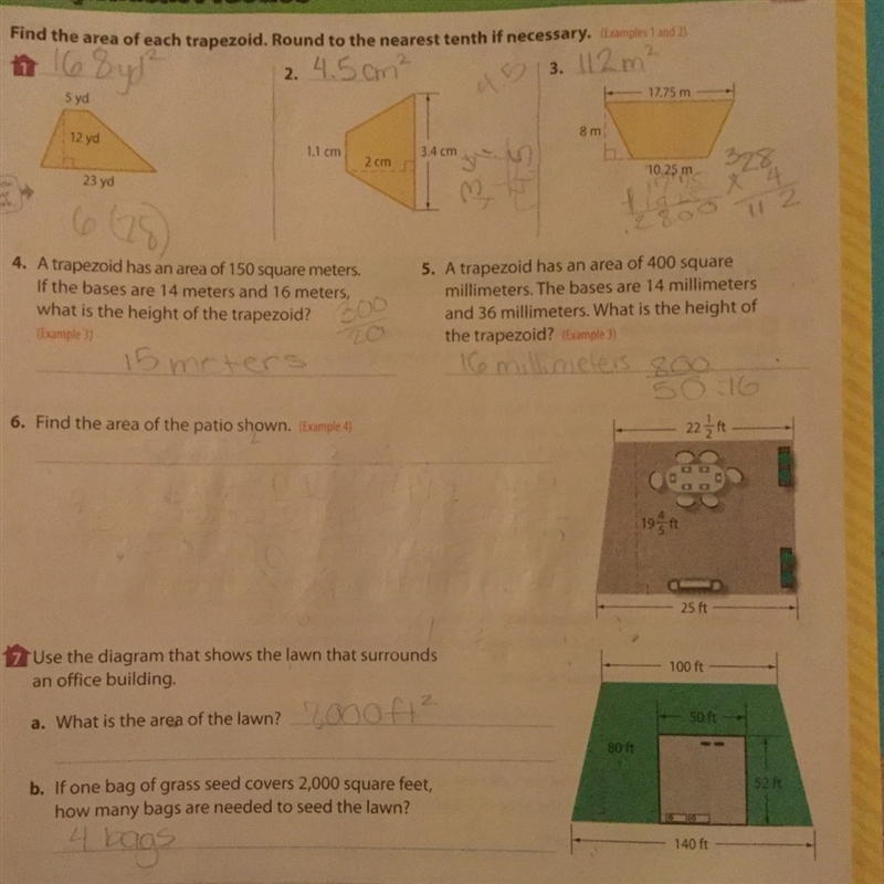 I need help on 2 since I'm not sure and 6 since I don't understand (please show work-example-1