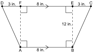 What is the area of this trapezoid? 96 in² 132 in² 168 in² 1344 in²-example-1