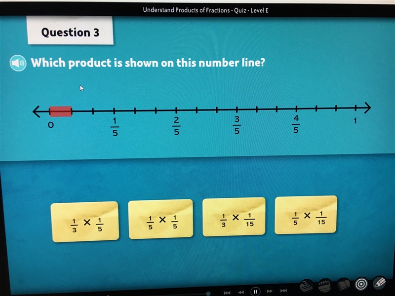 Which product is shown in this number line?-example-1