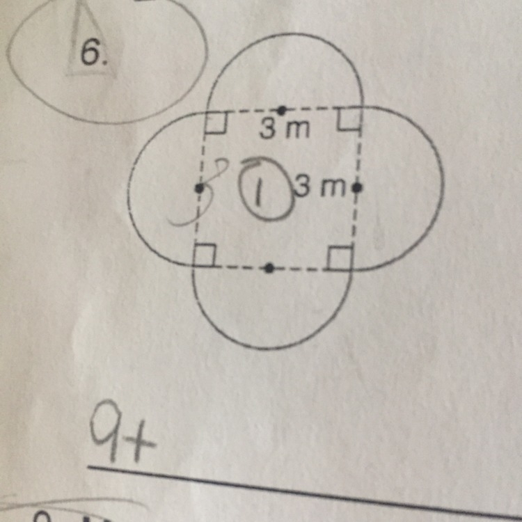 Find the area if the figure using 3.14-example-1