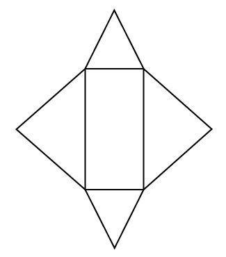 Which net matches the figure? the triange is the figure the other pics are the answers-example-4