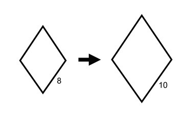 24 POINTS!!!!!!!!!!!!!! The first figure is dilated to form the second figure. Which-example-1