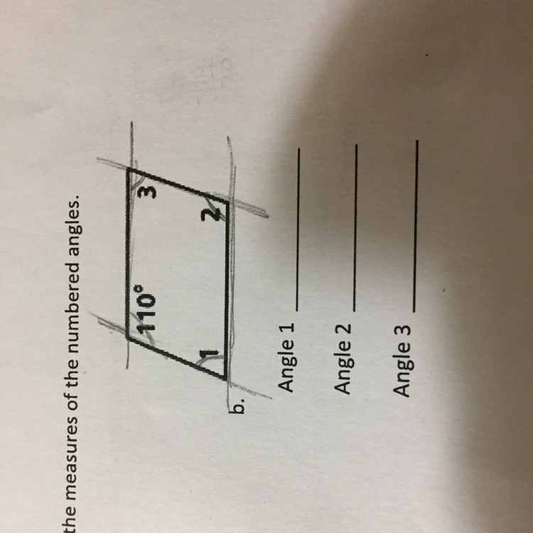 Find the measure of the numbered angles-example-1