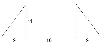 What is the area of the trapezoid with height 11 units?-example-1