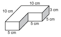 What is the surface area of the figure? A. 270 cm2 B. 135 cm2 C. 160 cm2 D. 320 cm-example-1