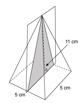 50 POINTS PLEASE EXPLAIN ANSWER A slice is made perpendicular to the base of a right-example-1