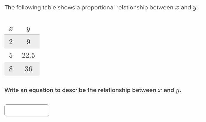 Please help! Simple math question The equation needs to use x, y, and an =. Thanks-example-1