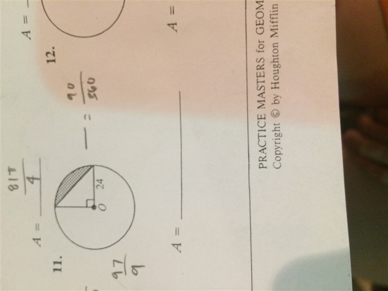 Geometry Homework. Questions 6, 11, and 14. For 11, find the area. (15 pts)-example-2