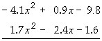 Subtract the following polynomials, then place the answer in the proper location on-example-1