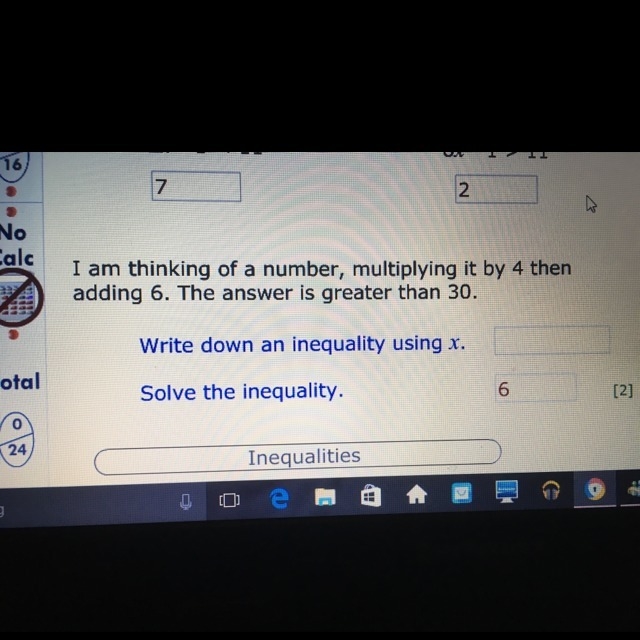 What is the inequality using X Solve the inequality-example-1